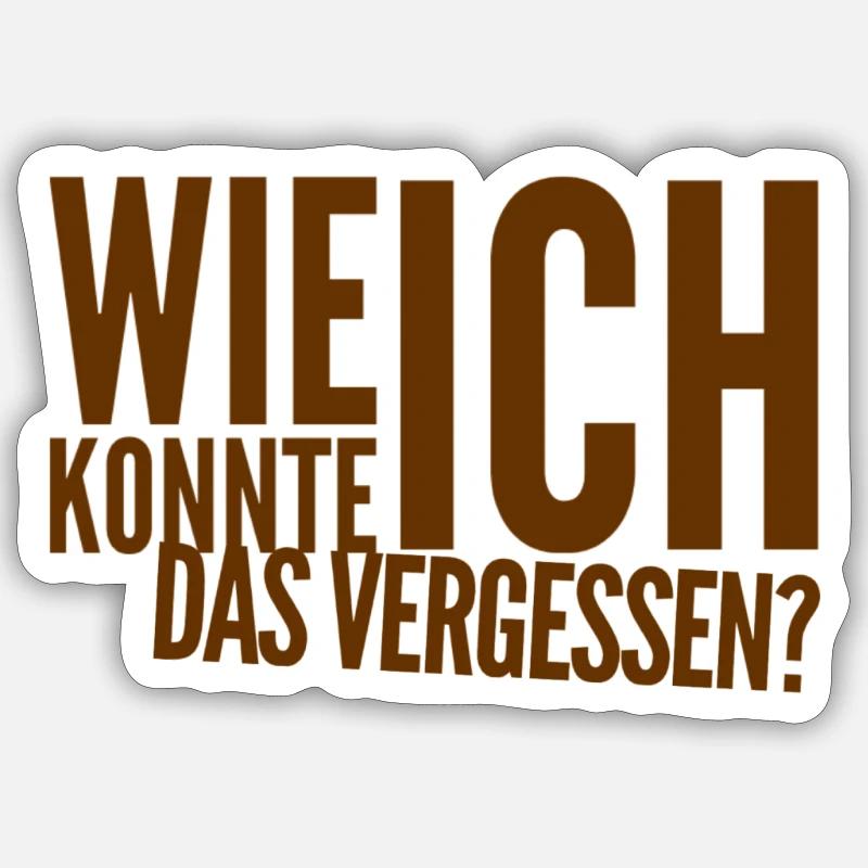 ich bin so verwirrt - Sticker Größe S (10 x 10 cm) - Mattweiß