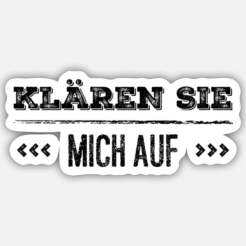 ich warte auf Aufklärung - Sticker Größe S (10 x 10 cm) - Mattweiß