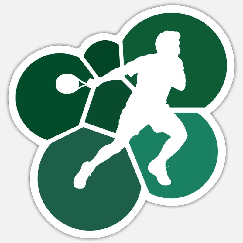 Squashschläger Squash Schläger - Sticker Größe S (10 x 10 cm) - Mattweiß