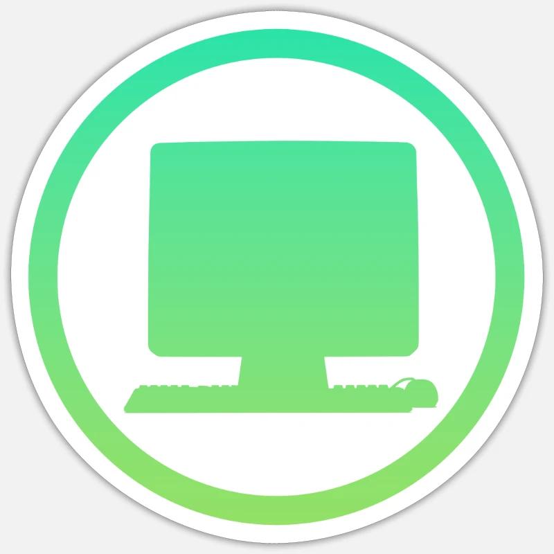 Computer Online Online - Sticker size S (10 x 10 cm) - white matte