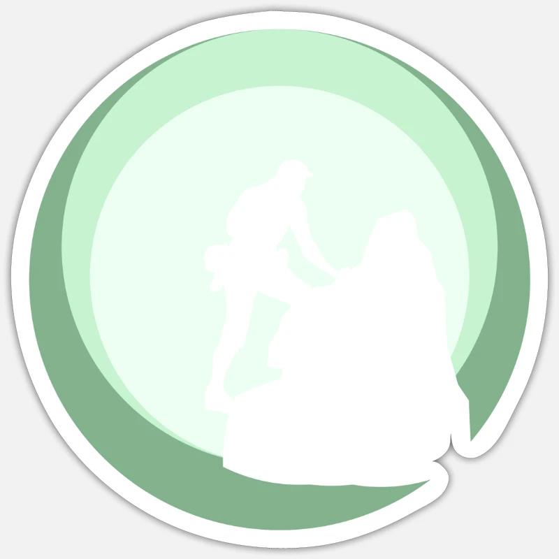 Climbing Wall Climbing Summit Sticker size S (10 x 10 cm)