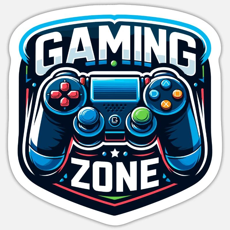 Gaming Zone - Controller Illustration - Sticker size S (10 x 10 cm) - white matte