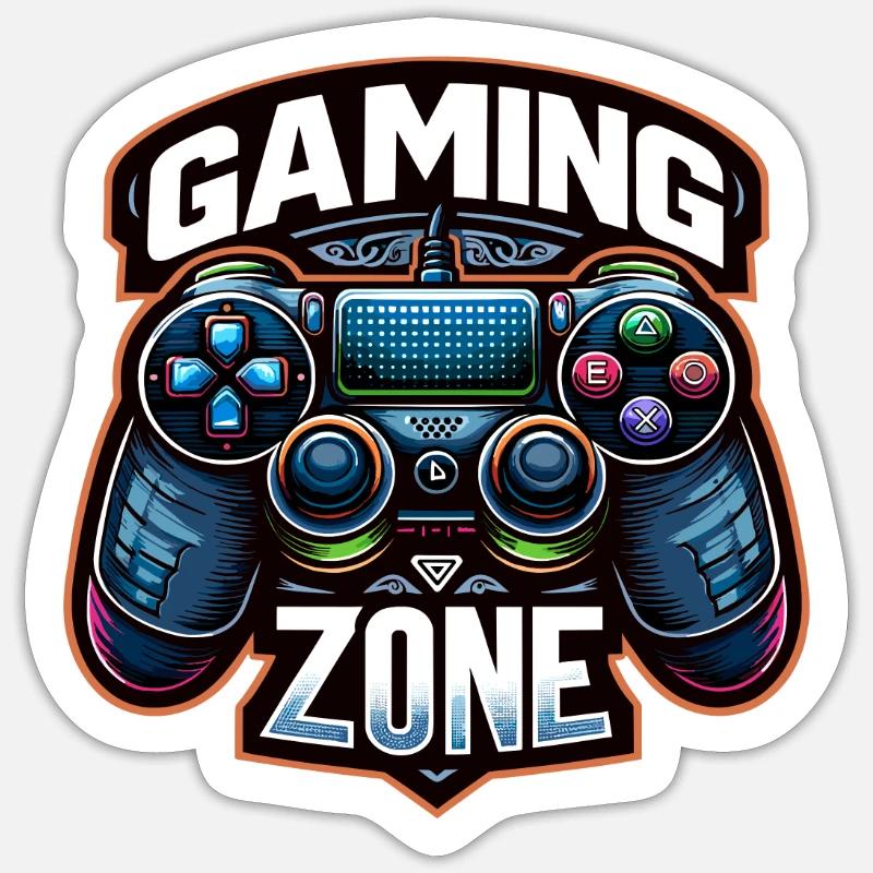 Gaming Zone - Controller Illustration - Sticker size S (10 x 10 cm) - white matte