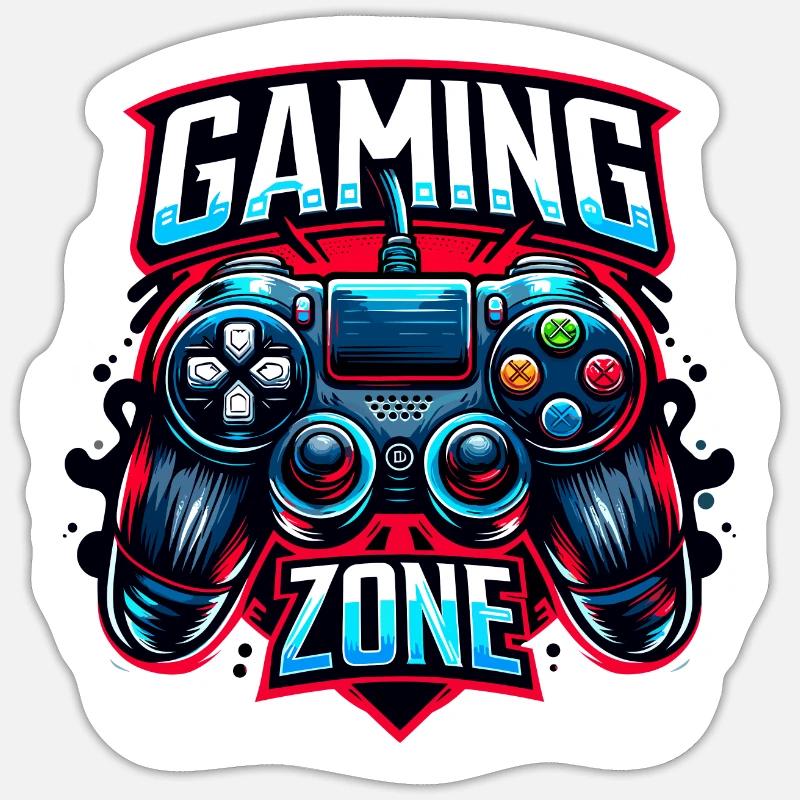 Gaming Zone - Controller Illustration - Sticker size S (10 x 10 cm) - white matte