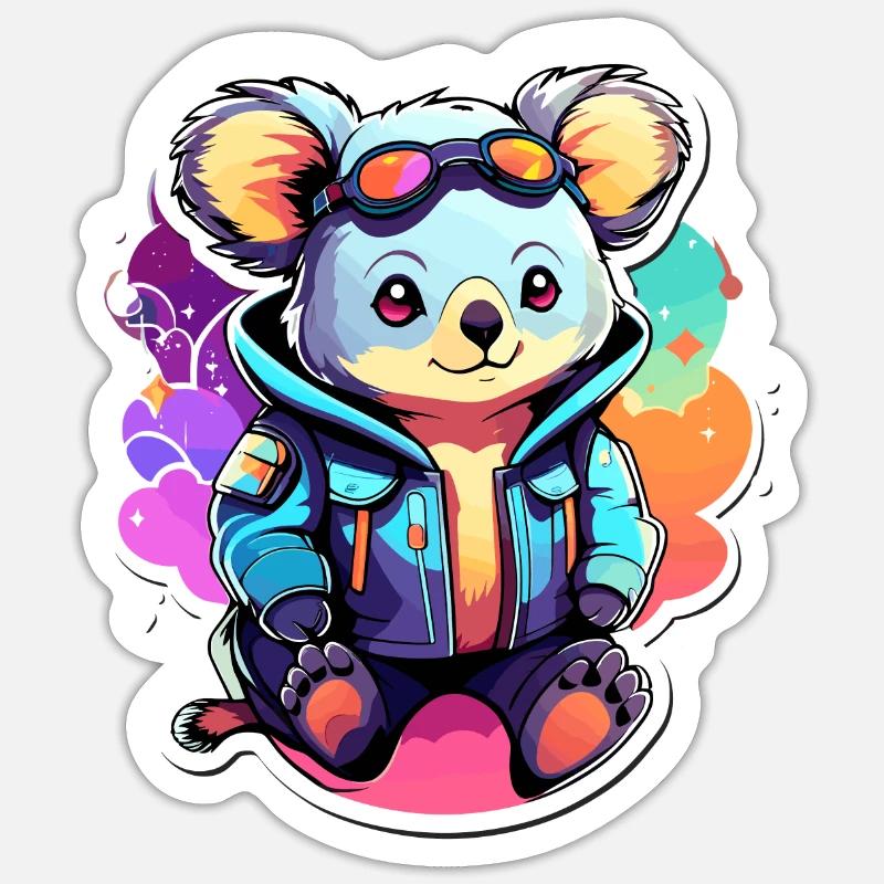 Koala Drawing - Sticker size S (10 x 10 cm) - white matte