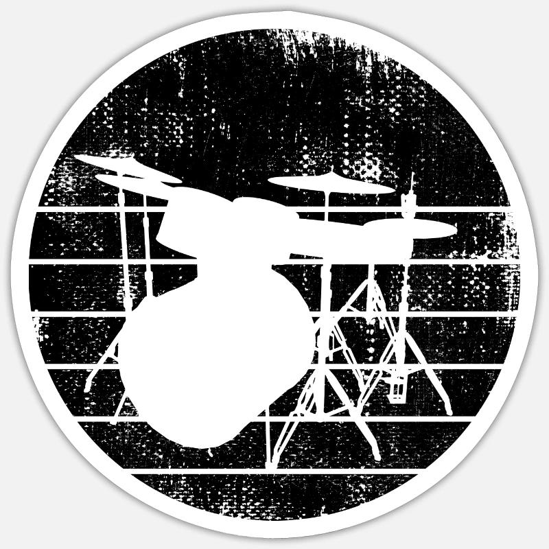 Percussion Drawing - Sticker size S (10 x 10 cm) - white matte