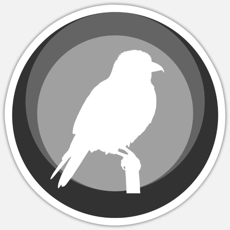 Sittich Vogel Abbildung Vogel Sticker Größe S (10 x 10 cm)