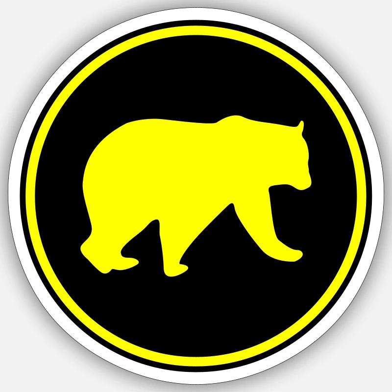 bear icon 2 - Sticker Größe S (10 x 10 cm) - Mattweiß