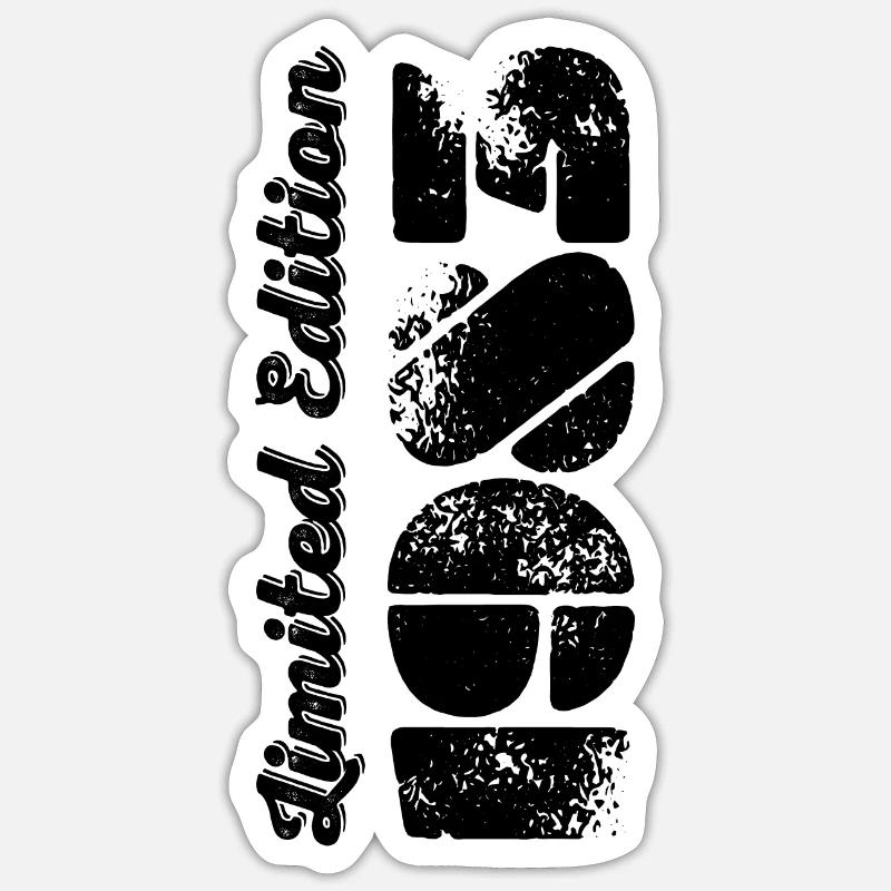 1983 Geburtstag - Sticker Größe S (10 x 10 cm) - Mattweiß