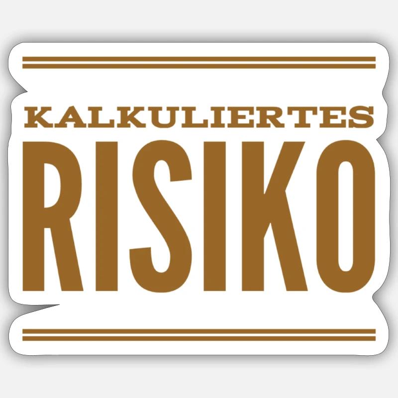 kalkuliertes Risiko Sticker Größe S (10 x 10 cm)