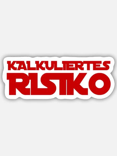 kalkuliertes Risiko ist toll - Sticker Größe S (10 x 10 cm) - Mattweiß
