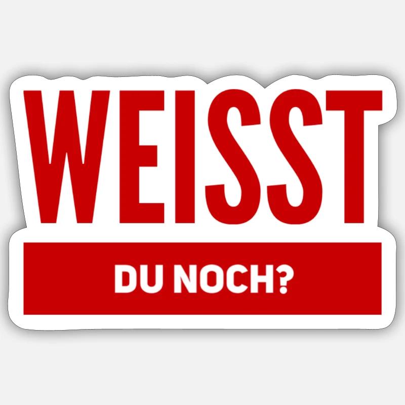 kannst du dich erinnern? - Sticker Größe S (10 x 10 cm) - Mattweiß