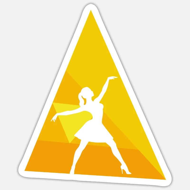 Ballet Ballet Opéra - Sticker taille S (10 x 10 cm) - blanc mat