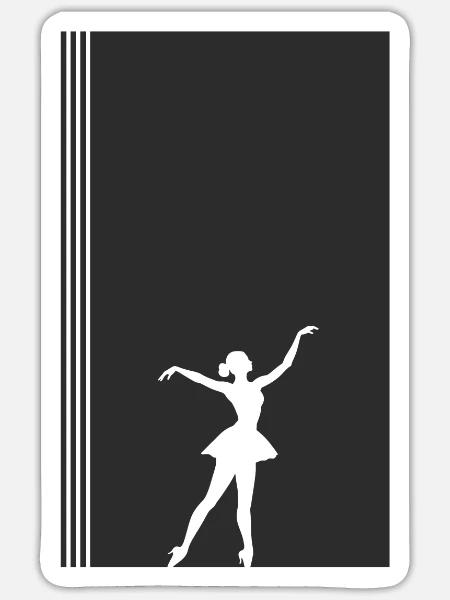 Ballett Ballerina Schwanensee - Sticker Größe S (10 x 10 cm) - Mattweiß