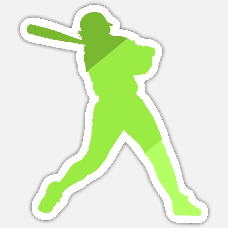 Softball Player Pitcher Softball - Sticker size S (10 x 10 cm) - white matte