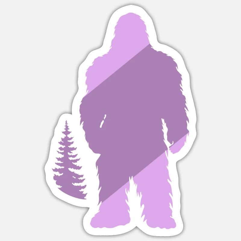 Lochness Lochness Bigfoot - Sticker taille S (10 x 10 cm) - blanc mat