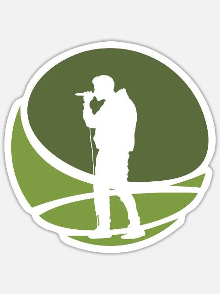 Streetmind Beatboxer DJ - Sticker Größe S (10 x 10 cm) - Mattweiß