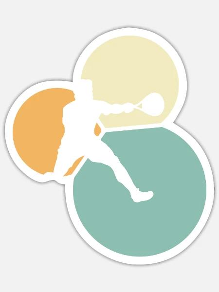 Squashspieler Squashspieler Squashschläger - Sticker Größe S (10 x 10 cm) - Mattweiß