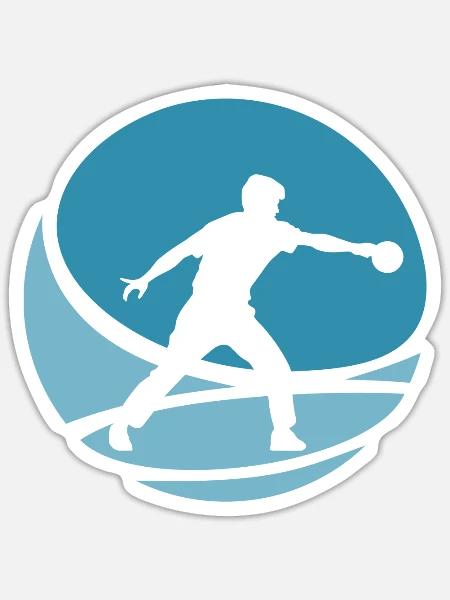 Tennis Tischtennisschläger Tischtennisschläger - Sticker Größe S (10 x 10 cm) - Mattweiß