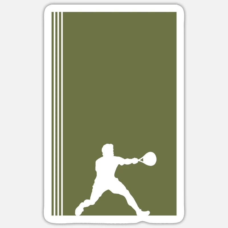 Squash Squash Joueur de squash Squash - Sticker taille S (10 x 10 cm) - blanc mat