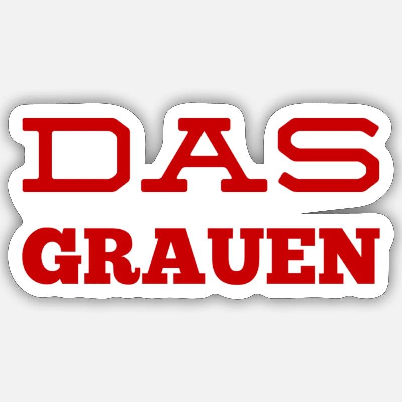 ich bin das Grauen - Sticker Größe S (10 x 10 cm) - Mattweiß