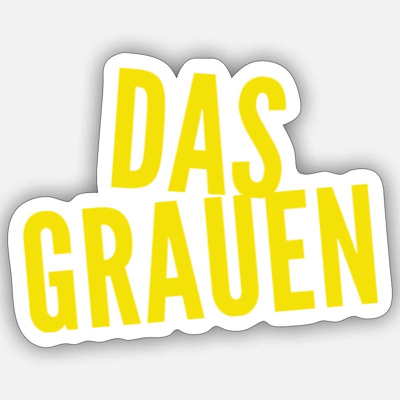 das Grauen bin ich - Sticker Größe S (10 x 10 cm) - Mattweiß