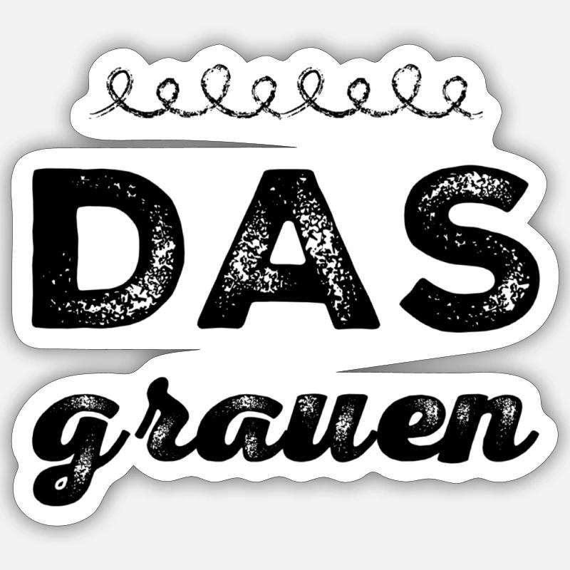 das Grauen - Sticker Größe S (10 x 10 cm) - Mattweiß