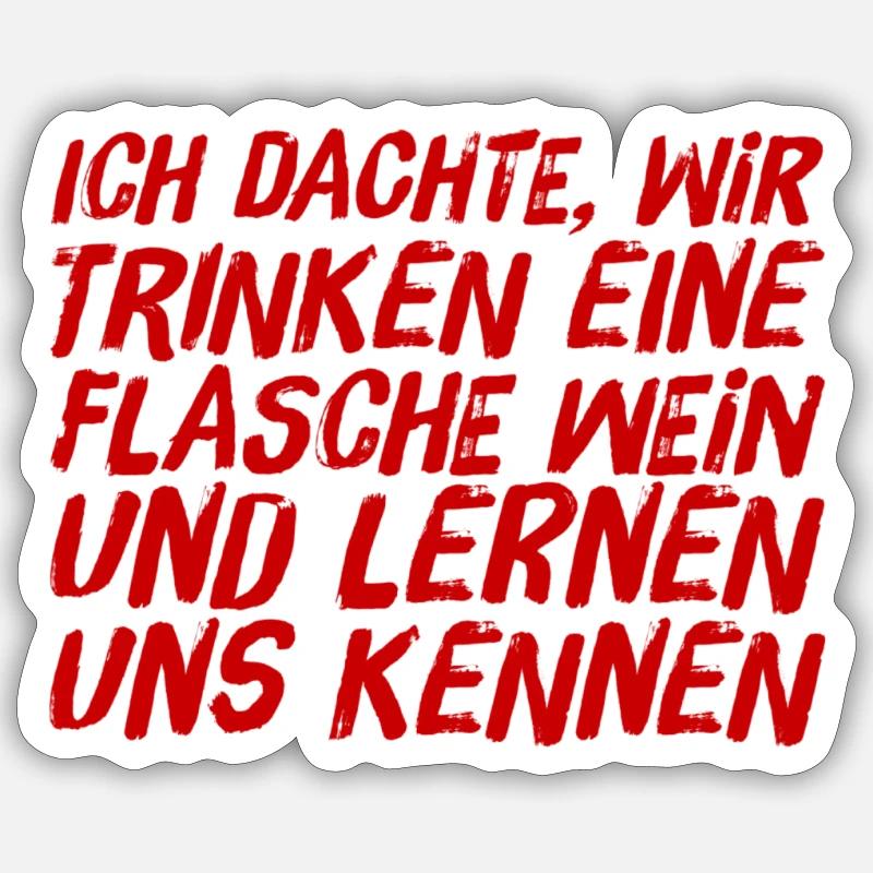 ich will dich kennenlernen - Sticker Größe S (10 x 10 cm) - Mattweiß