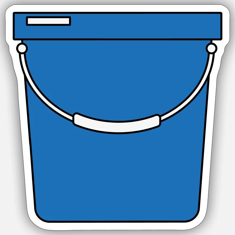 Seau - Sticker taille S (10 x 10 cm) - blanc mat