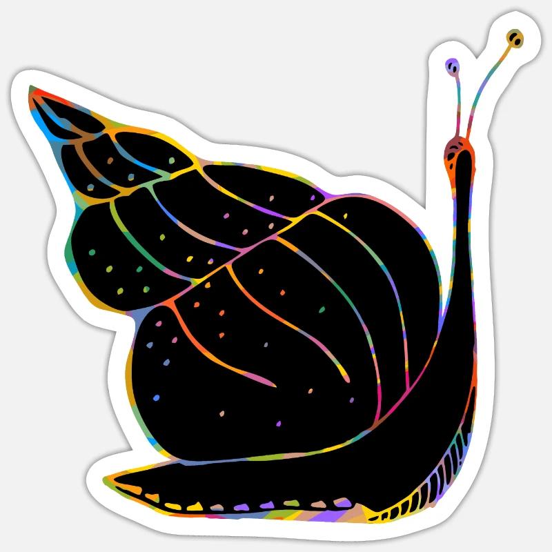 Schnecke - Sticker Größe S (10 x 10 cm) - Mattweiß