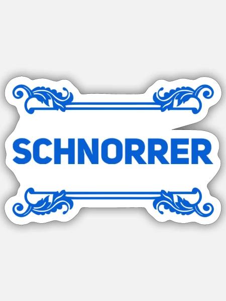 schnorren geht immer - Sticker Größe S (10 x 10 cm) - Mattweiß