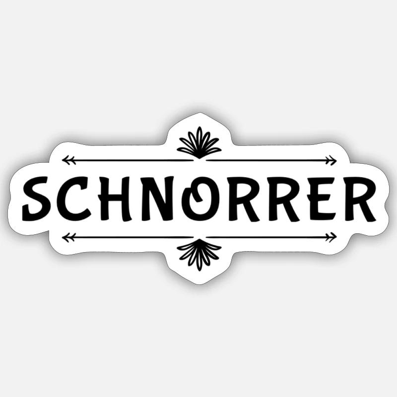 vor dir steht ein Schnorrer Sticker Größe S (10 x 10 cm)