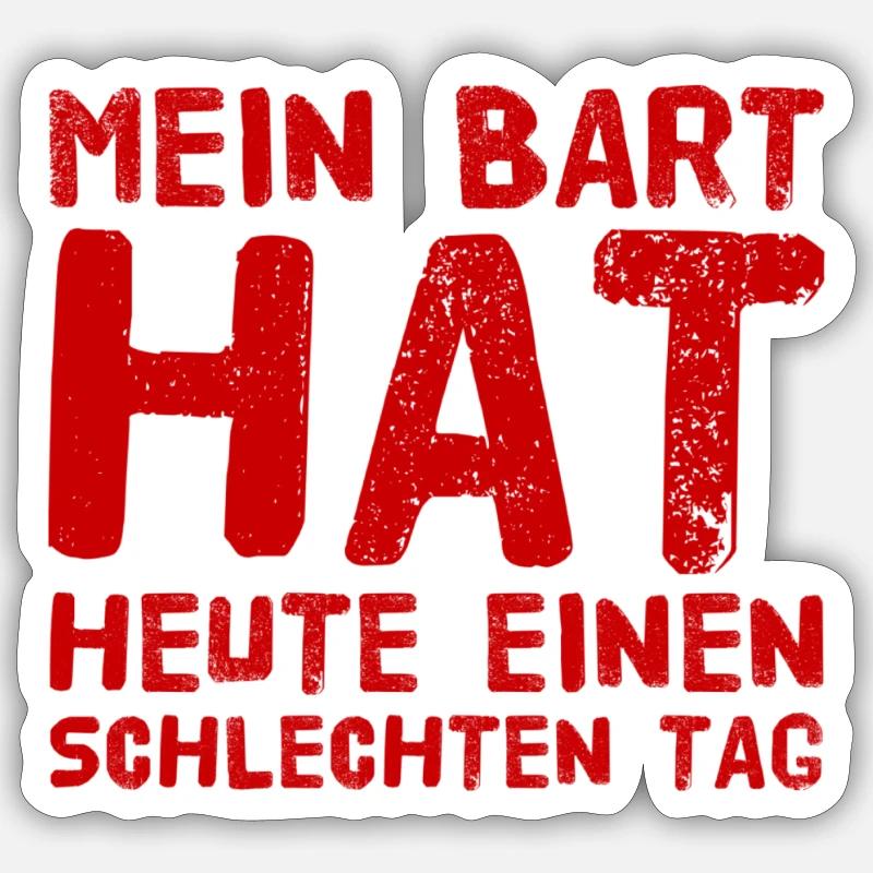 mein Bart - Sticker Größe S (10 x 10 cm) - Mattweiß