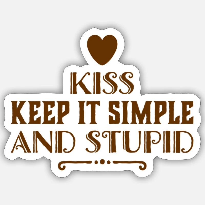 mach es nicht kompliziert - Sticker Größe S (10 x 10 cm) - Mattweiß