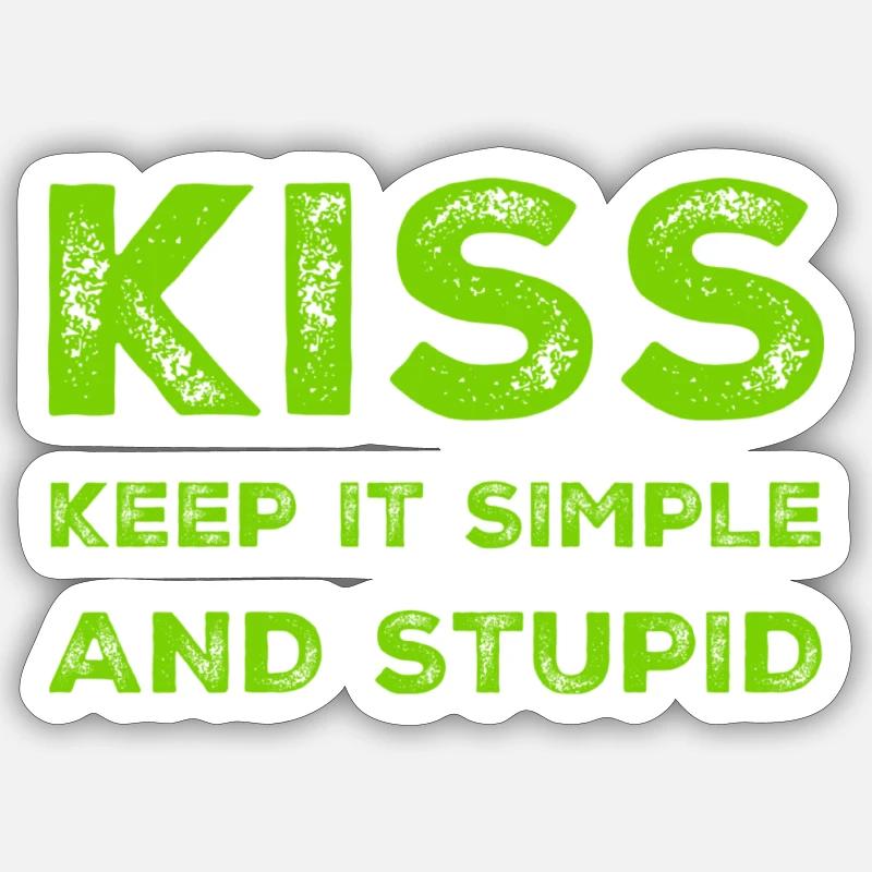 simple is awesome - Sticker size S (10 x 10 cm) - white matte