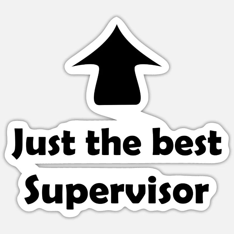 Le superviseur dans l’équipe - Sticker taille S (10 x 10 cm) - blanc mat