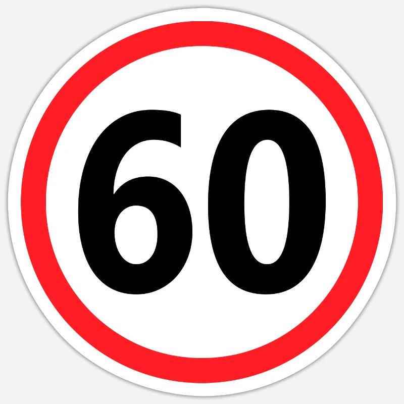 60 - Sticker taille S (10 x 10 cm) - blanc mat
