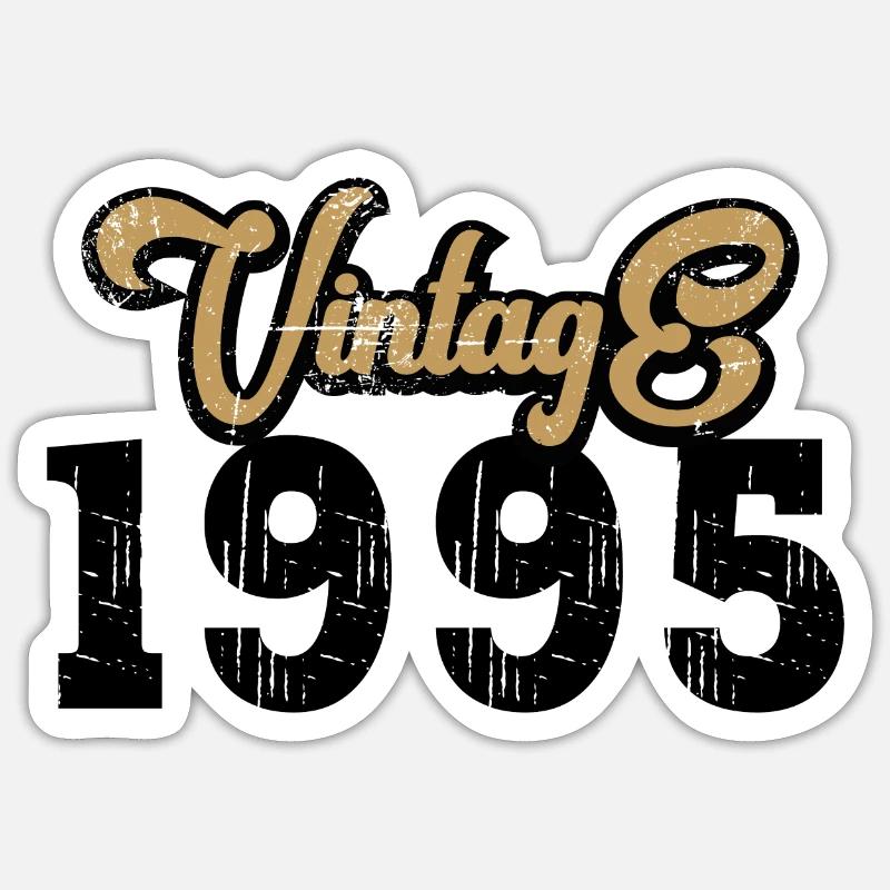 Millésime 1995 - Sticker taille S (10 x 10 cm) - blanc mat