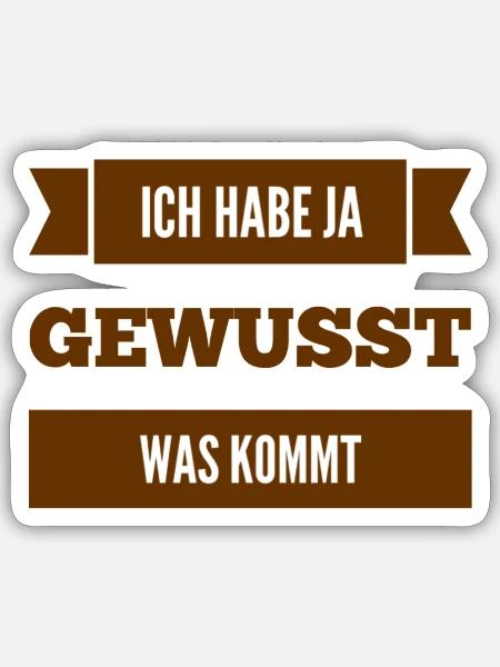 das ist keine Überraschung - Sticker Größe S (10 x 10 cm) - Mattweiß