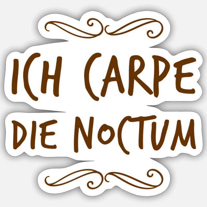 ich bin eine Nachteule - Sticker Größe S (10 x 10 cm) - Mattweiß