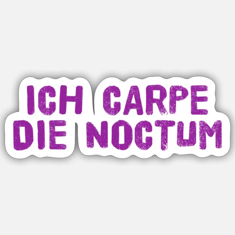 ich bin eine Nachteule - Sticker Größe S (10 x 10 cm) - Mattweiß