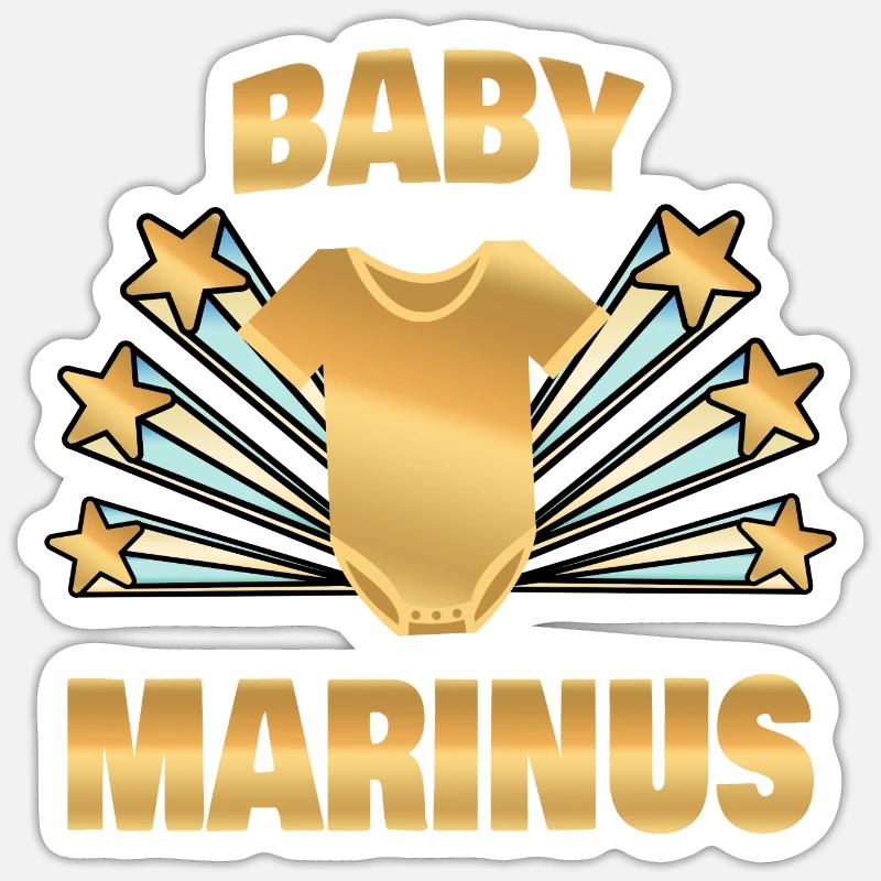Marinus - Sticker Größe S (10 x 10 cm) - Mattweiß