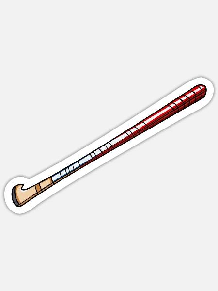 Hockeyschläger Eishockeyteam - Sticker Größe S (10 x 10 cm) - Mattweiß