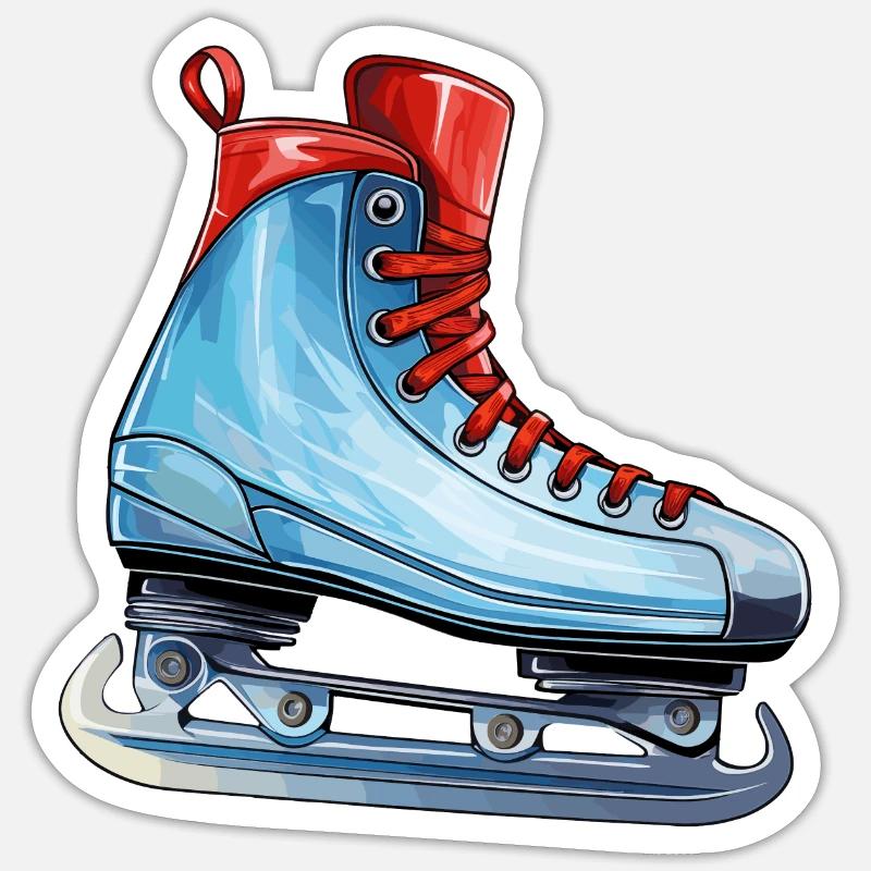 Patin - Sticker taille S (10 x 10 cm) - blanc mat