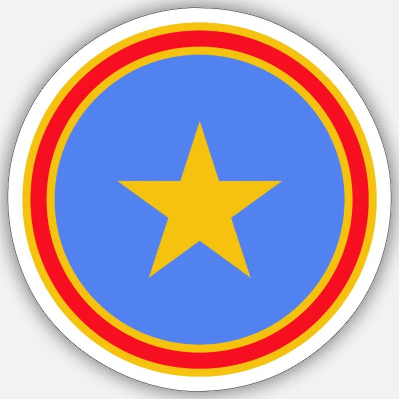 COULEURS DU CONGO - Sticker taille S (10 x 10 cm) - blanc mat