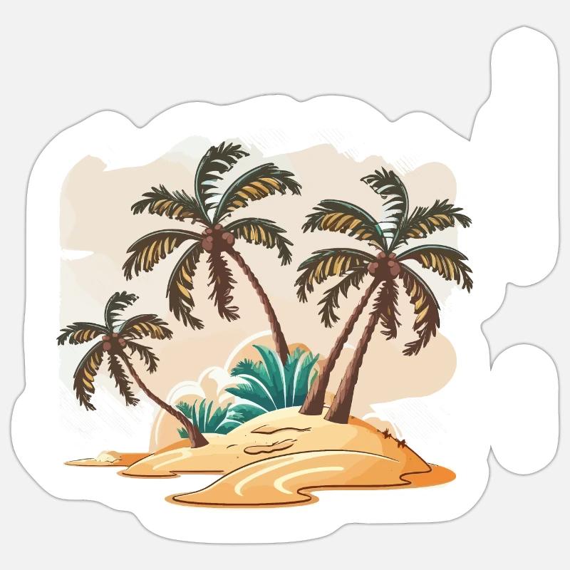 The Beachcomber - Sticker size S (10 x 10 cm) - white matte