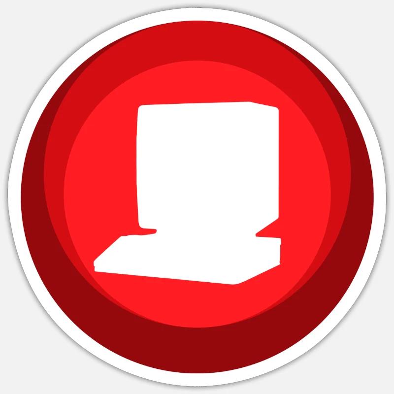 Computer Nerd Informatik Sticker Größe S (10 x 10 cm)