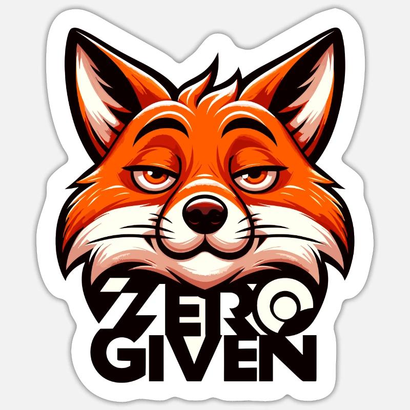 Zero Given - Fuchs Illustration Sticker Größe S (10 x 10 cm)