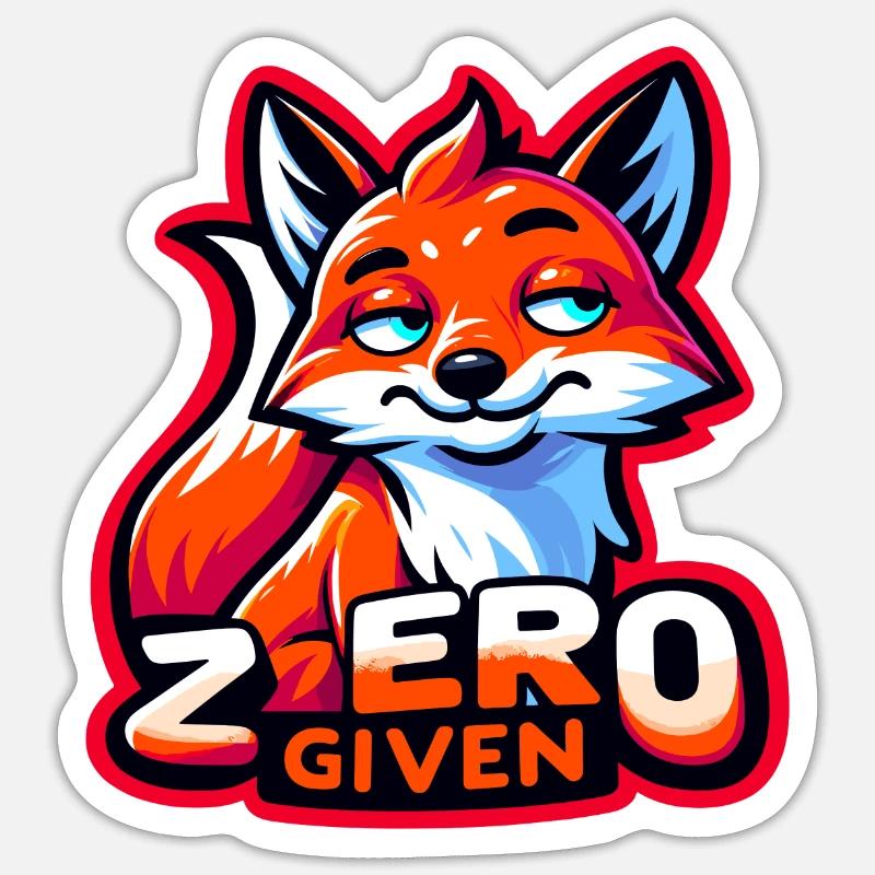 Zero Given - Fuchs Illustration Sticker Größe S (10 x 10 cm)