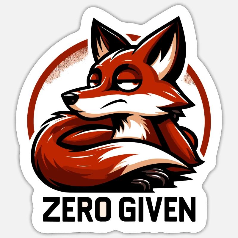 Zero Given - Fuchs Illustration Sticker Größe S (10 x 10 cm)